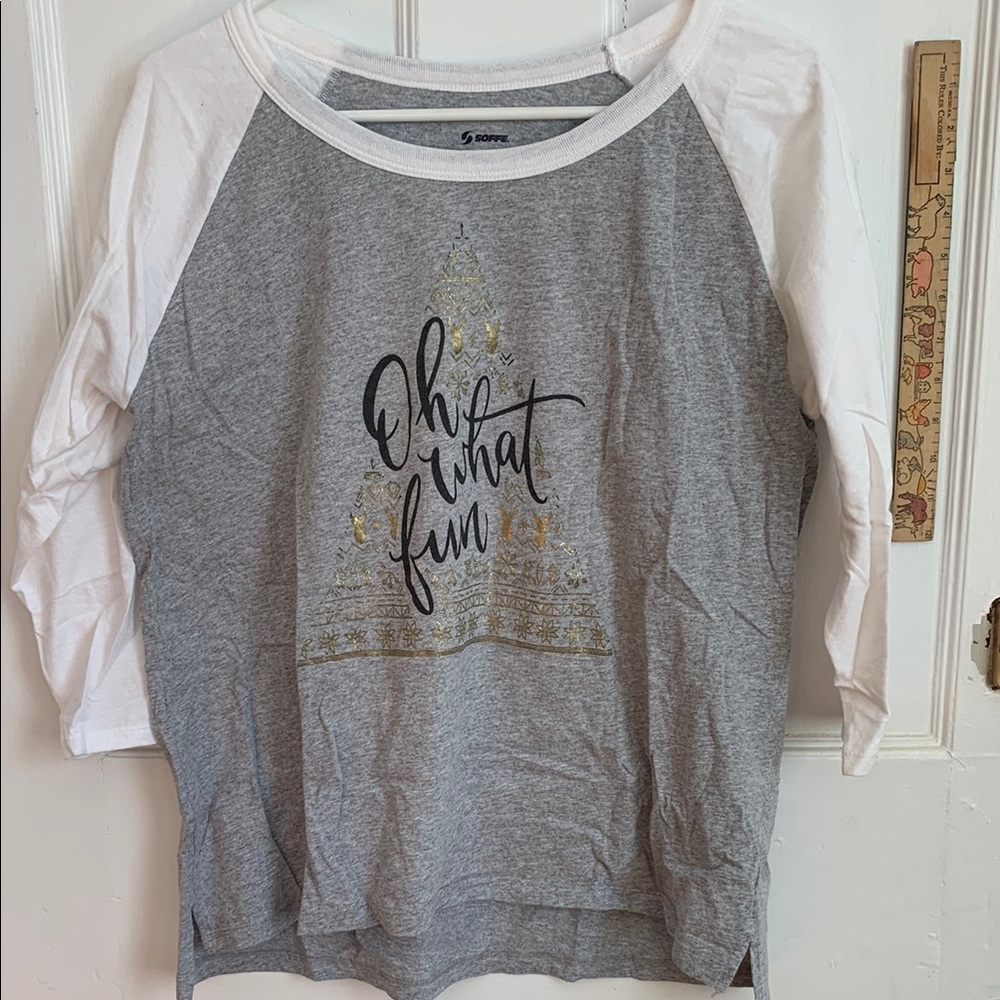 Sonoma Gray and White Raglan Tee